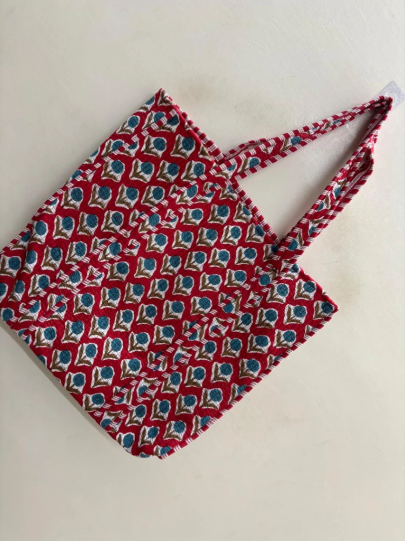 Women's Quilted Cotton Shoulder Bag alternate view