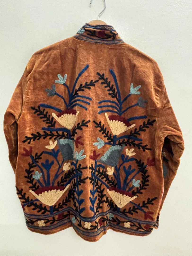 Artisan Suzani Jacket – Colorful Embroidered Women's Coat alternate view