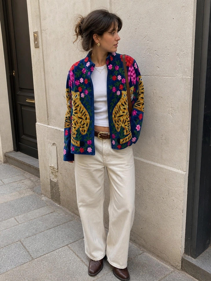 Vintage Suzani Embroidered Jacket – One-of-a-Kind Handmade Jacket