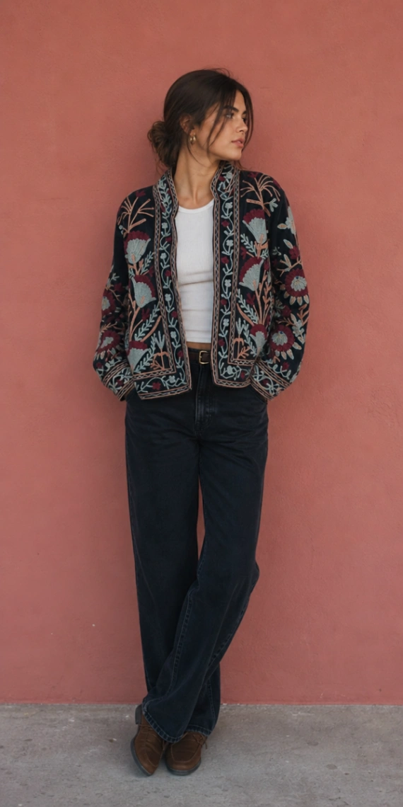 Artisan Velvet Suzani Jacket
