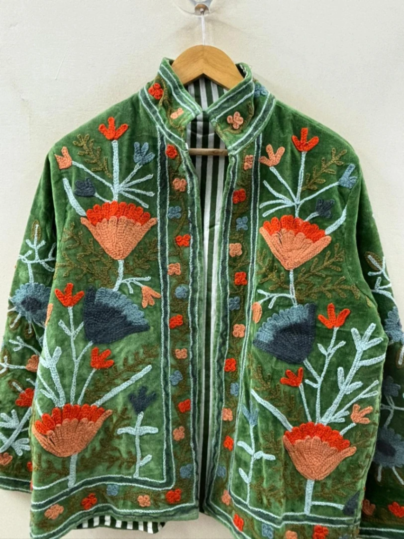 Vintage Velvet Suzani Jacket view 3