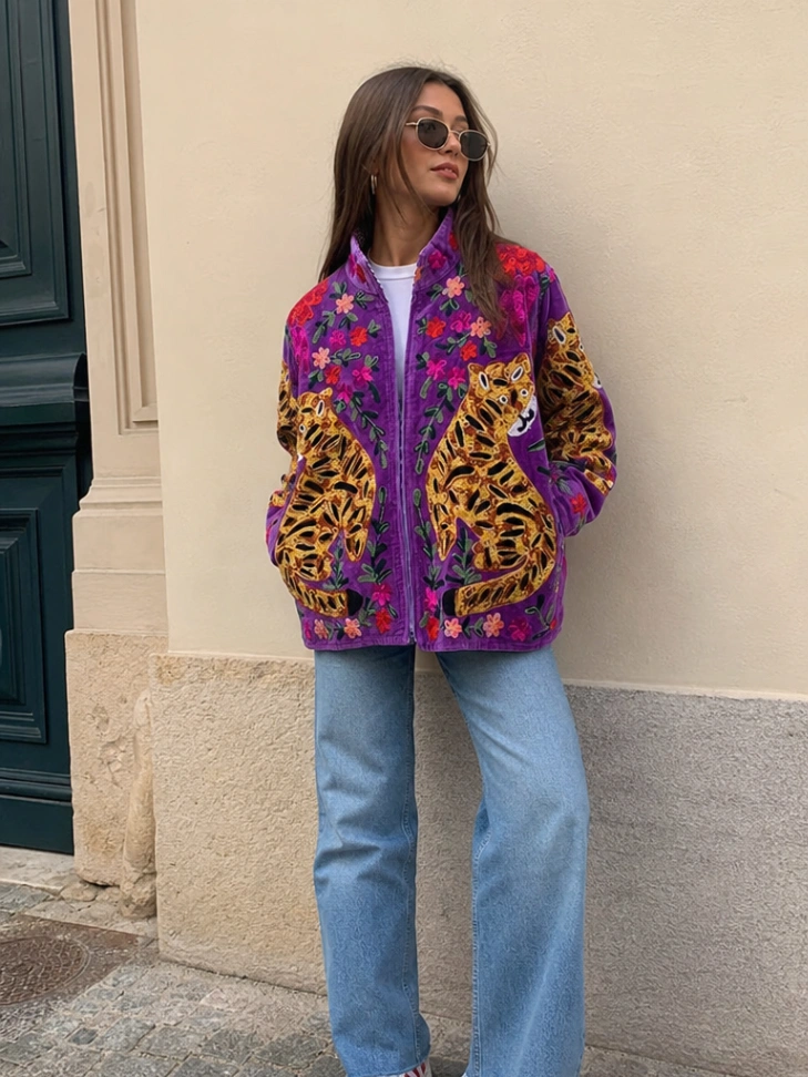 Artistic Velvet Suzani Jacket