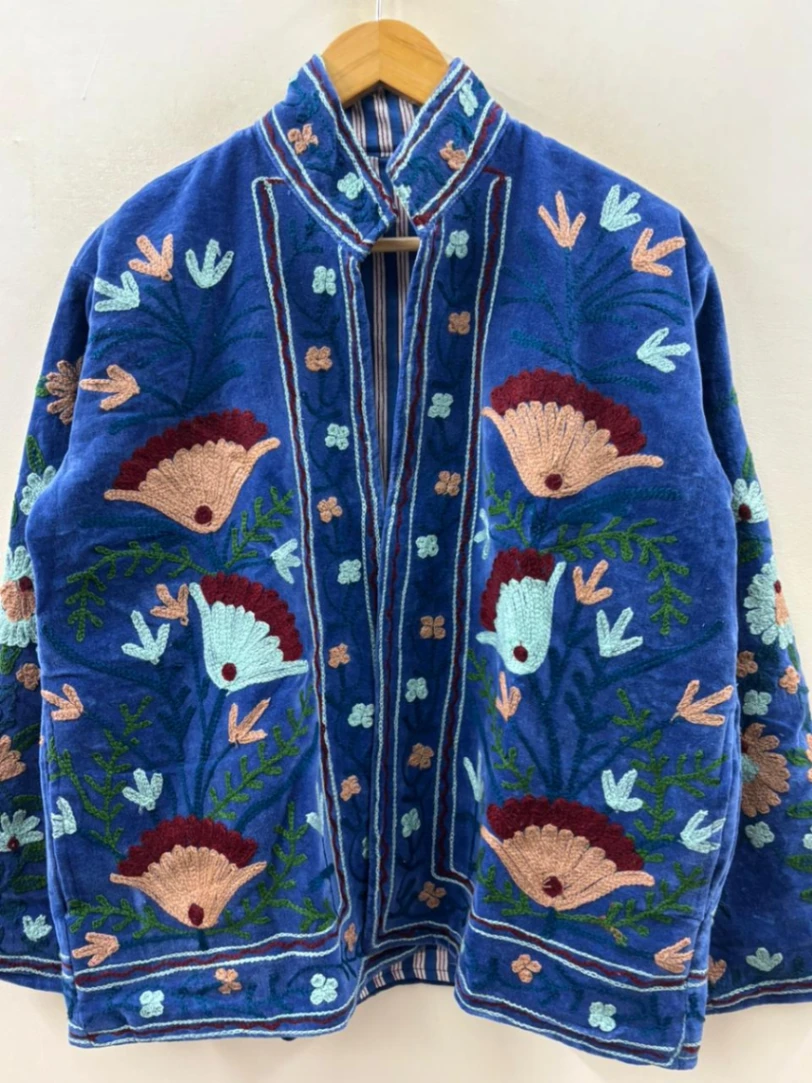 Vintage Style Velvet Suzani Jacket view 3