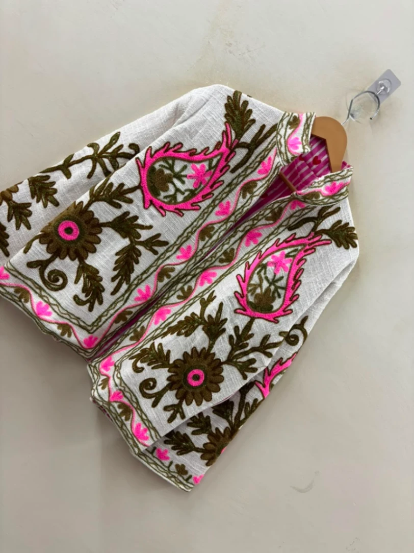 Women's Cotton TNT Suzani Embroidery Jacket view 5