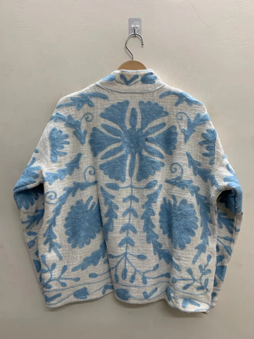 Artisan Cotton TNT Suzani Jacket – Colorful Embroidered Outerwear view 4