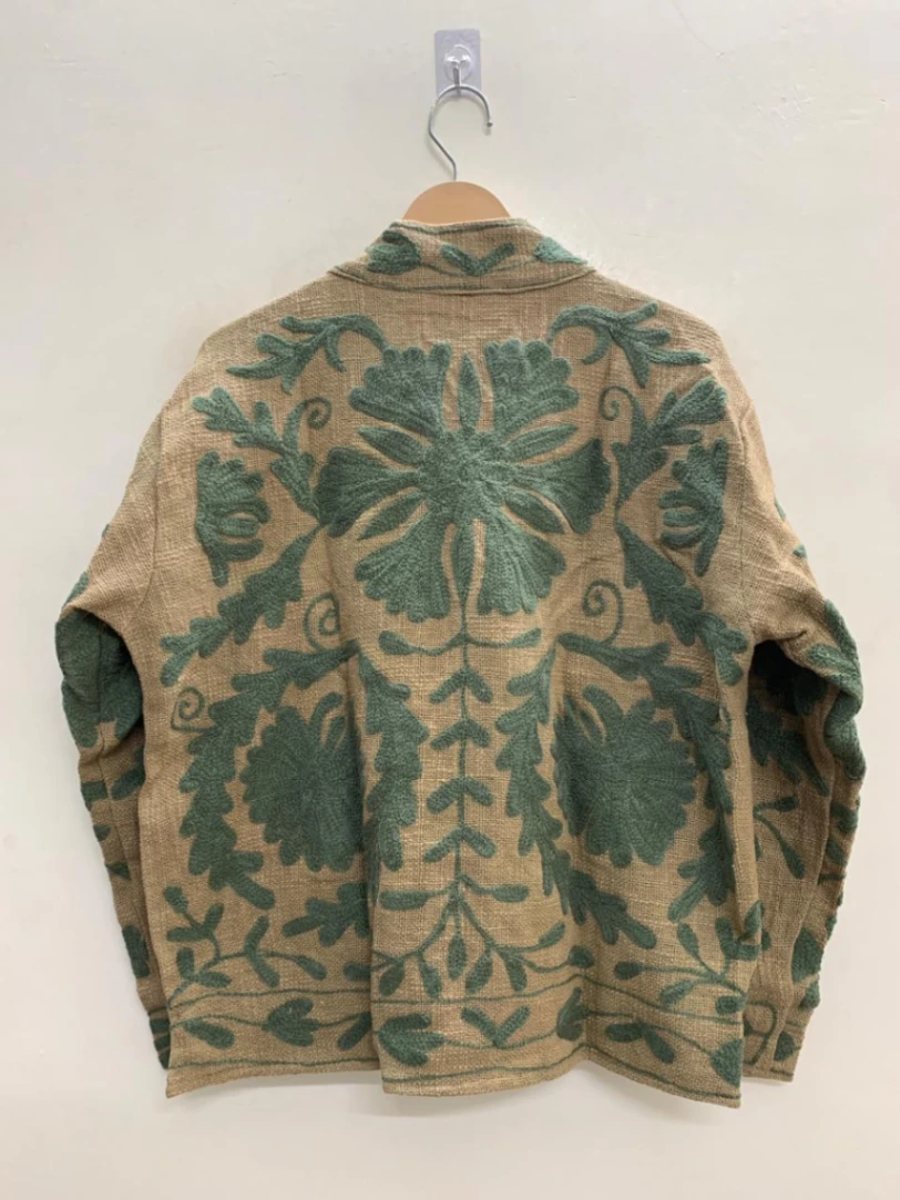 Women's Cotton TNT Suzani Jacket – Unique Handmade Embroidered Design alternate view