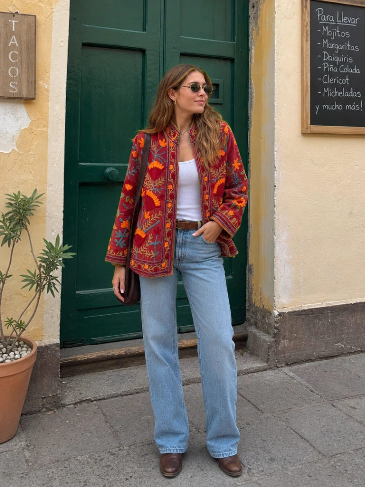 Vintage Velvet Suzani Jacket