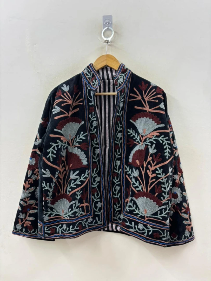 Artisan Velvet Suzani Jacket view 6