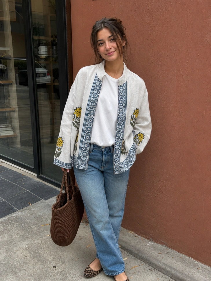 Traditional Suzani Jacket – Hand Embroidered Boho Jacket
